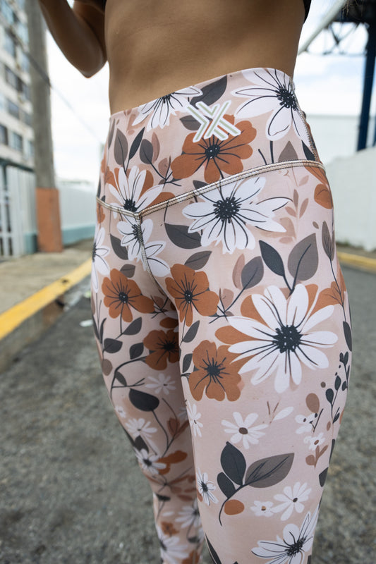 Brown Blossom Legging